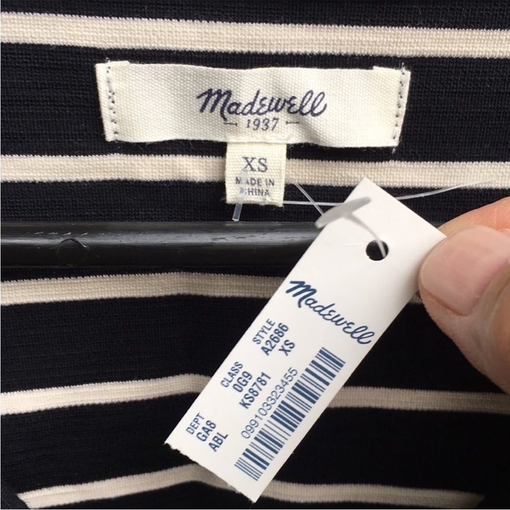 NWT Madewell Women’s Striped Top Size XS - Picture 7 of 8